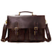 Men's Fashion Personality Leather Retro Portable Briefcase - Dazpy