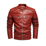 Men Motorcycle Suit And Fleece Leather Jacket