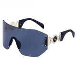 Oversized Shield Rimless Sunglasses