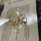 Exaggerated Personality Large And Small Ball Rings Fashionable And Irregular - Dazpy