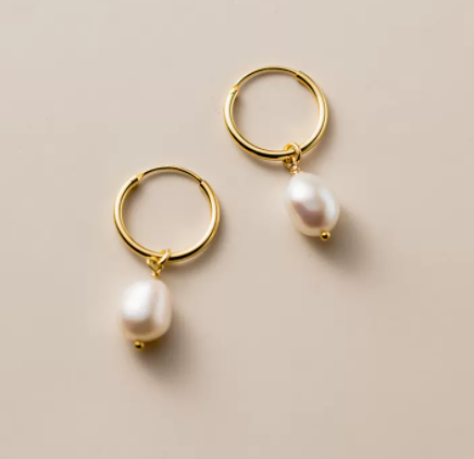 Natural Water Baroque Pearl Earrings - Dazpy