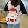 Backpack Korean Style Student Multi-pocket Fashion Backpack Junior High School Student College Schoolbag - Dazpy