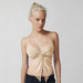 Sommerliches Mesh-Patchwork-Crop-Top