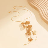 Kpop Flower Petal Pendant Choker Necklace