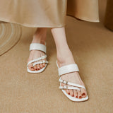 Leather High Heel Open Toe Sandals