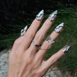 Metal Nail Ring Xianku Natural Moonlight Stone - Dazpy