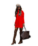 Women's New Round Neck Long Sleeve Knitted Sweater Dress