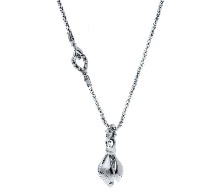 Lotus Bell Pendant Necklace Titanium Steel - Dazpy