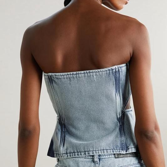 Sommerliches schickes Denim-Tanktop