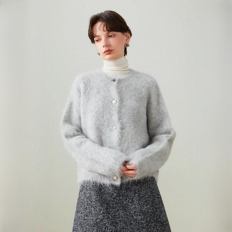 Eleganter Cardigan aus Alpaka-Mischung