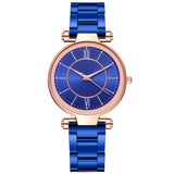 Exquisito reloj de cuarzo para mujer en acero inoxidable y oro rosa