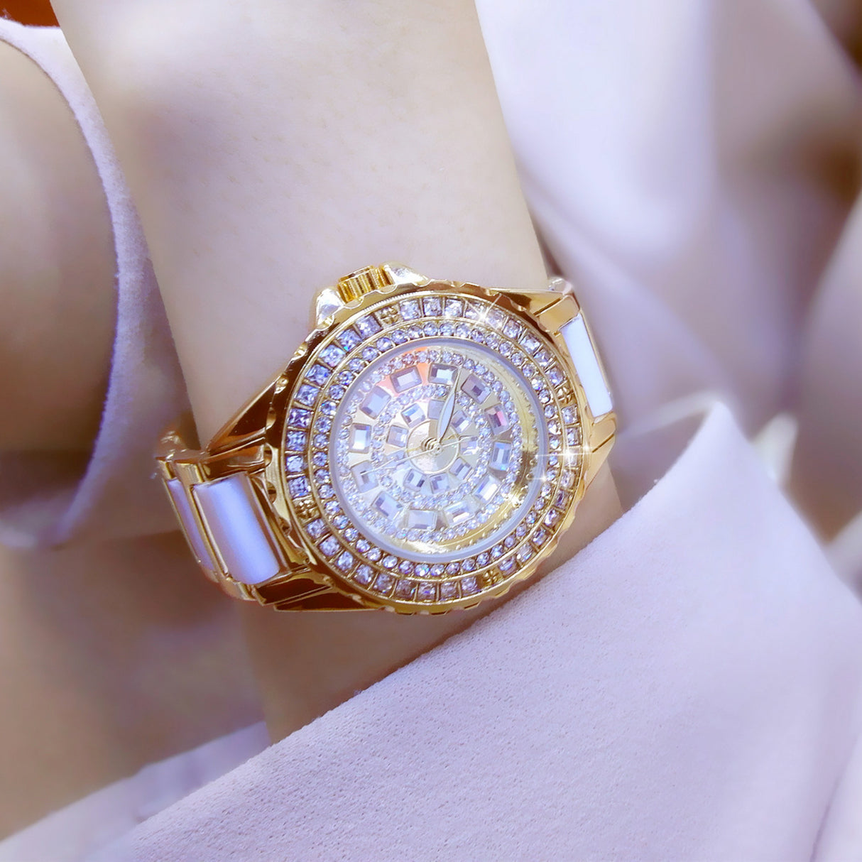 Women's Fashion Simple Full Diamond Watch - Dazpy