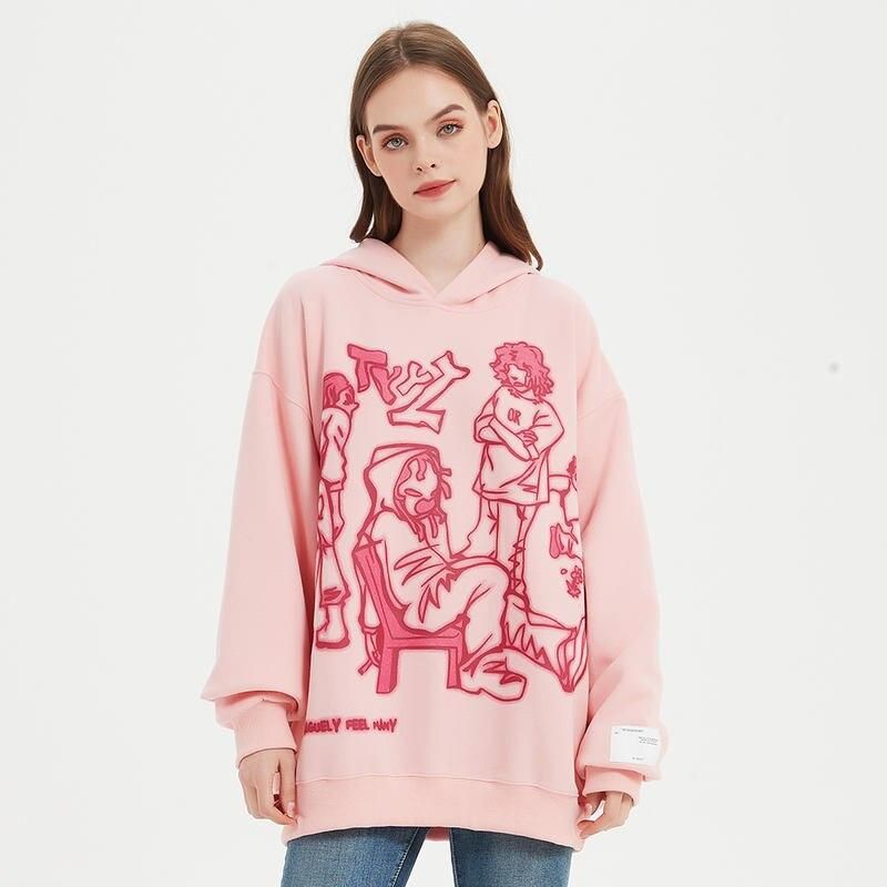 Sudadera con capucha de estilo callejero de anime Harajuku