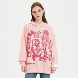 Sudadera con capucha de estilo callejero de anime Harajuku