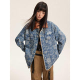 Schicke Denim-Jacke mit Patchwork-Stickerei