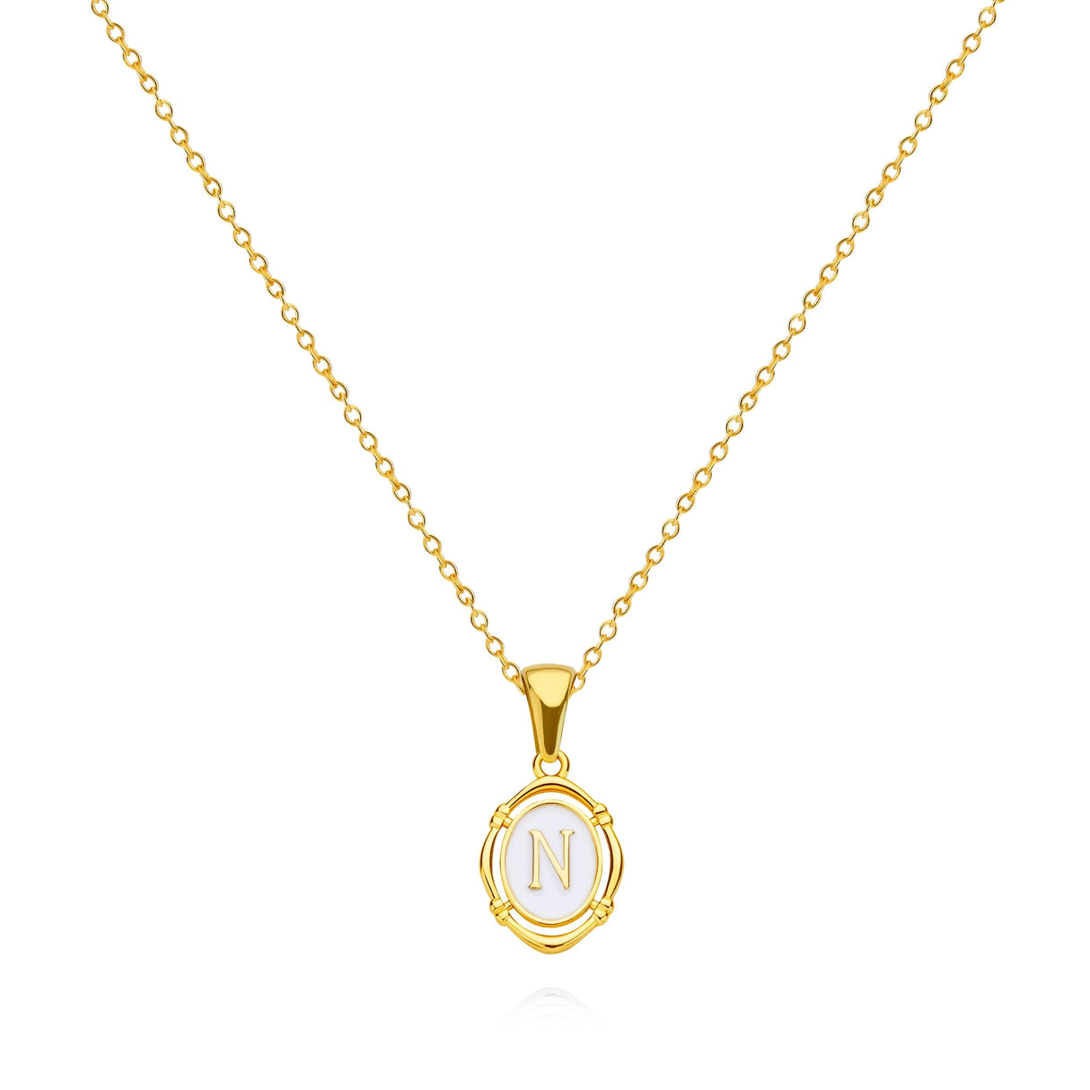 Golden Drip Oil Letter Pendant Necklace - Elegant Fashion Jewelry for Women