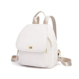 Trendy Off-white Leather Backpack for Women