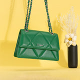 Chic Diamond Pattern PU Leather Shoulder Bag