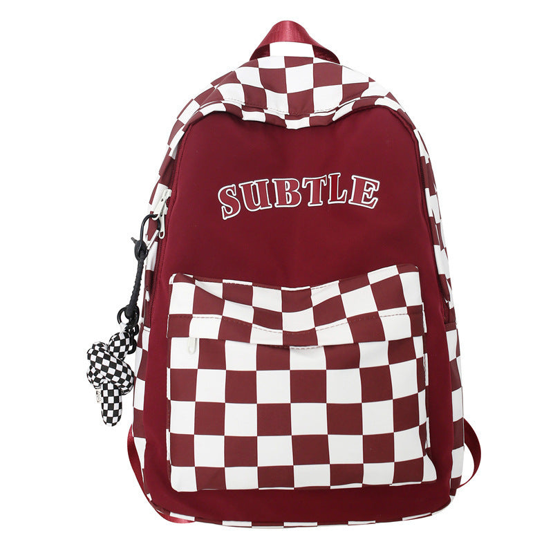 Ins Trendy Cool Plaid Studentenrucksack