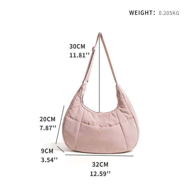 Chic Half Moon Puffer Shoulder Bag