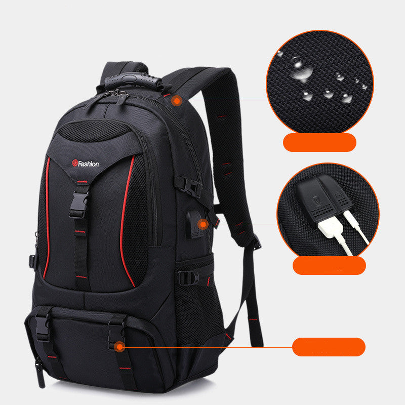 Fashion Leisure Travel Backpack Student Male - Dazpy