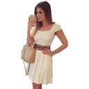 Vestido plisado blanco con aberturas para mujer