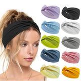 Elastisches Twist-Stirnband für Yoga, Workout, Laufen