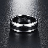 Surface Brushed Black Fashionable Men's Ring - Dazpy