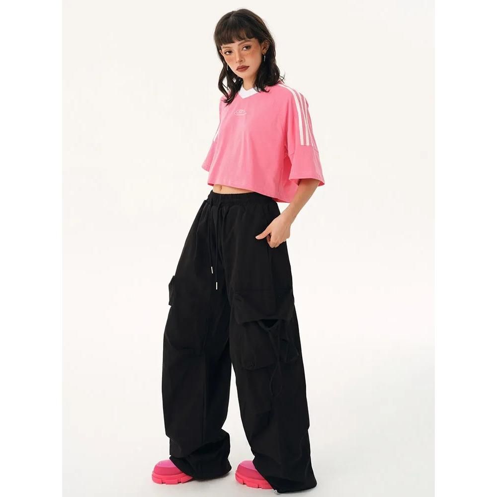 Vintage Cargohose mit weitem Bein für Damen