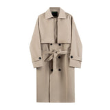 Trench Coat Men's Mid-length Loose Overknee British Double-breasted Coat