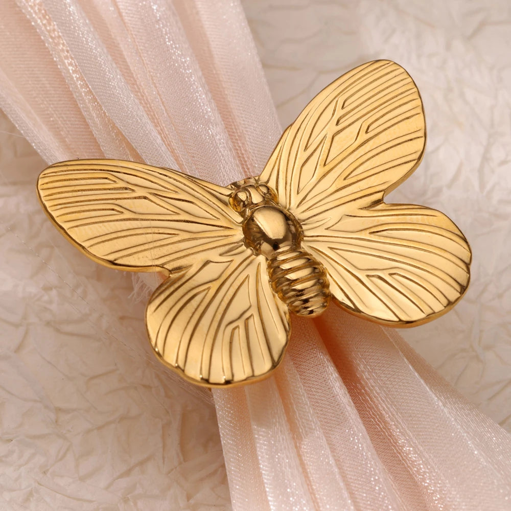 Vintage Schmetterling Edelstahlringe – Eleganter Paarschmuck