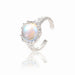 Design Sterling Silver Ring With Moonlight Stone For Women - Dazpy