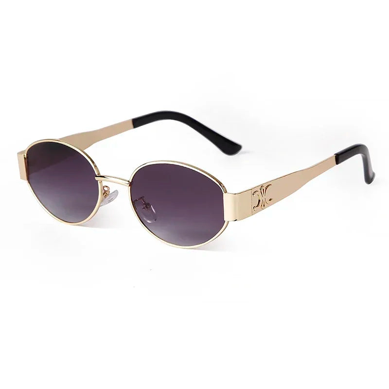 Trendy ovale Retro-Sonnenbrille für Damen