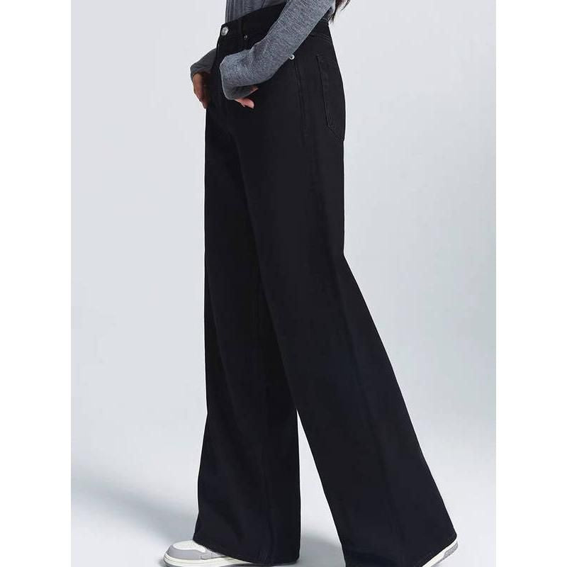 Elegante schwarze Straight Jeans für Damen