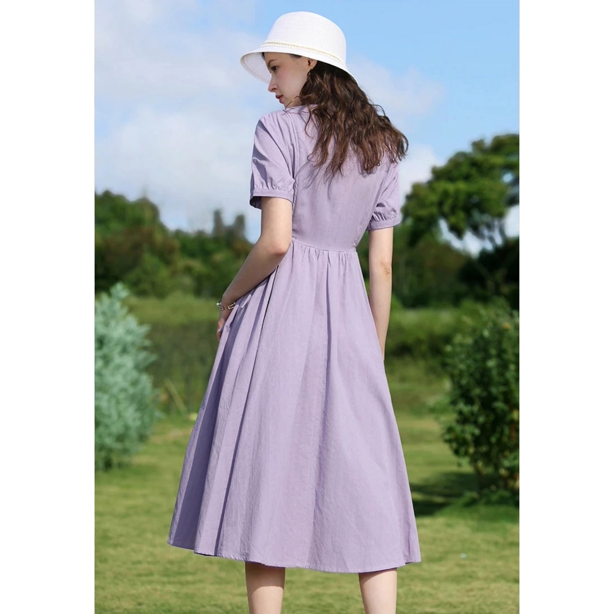 French Tea Break Short-sleeve Dress