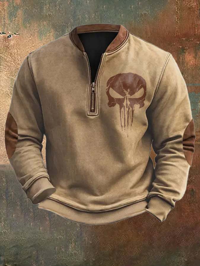 Sweater 3D Digital Printing Stand Collar Men's Street