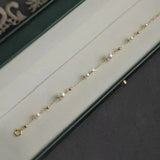 18k Gold Star Pearl Bracelet - Dazpy