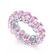 S925 Silver Square Diamond Heart-shaped Egg-shaped Zircon Gang Drill Stacked Ring - Dazpy