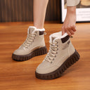 Botines de mujer de poliuretano con cordones