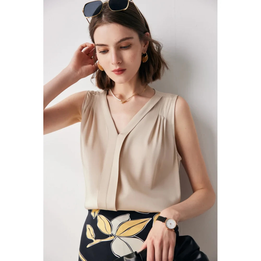 Elegante Sommer Seidenbluse