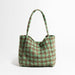 Vintage Plaid Square Shoulder Bag