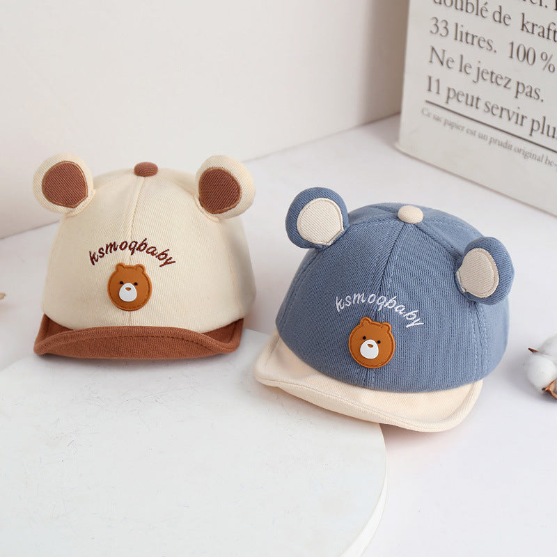 Adorable gorra de béisbol para bebé con orejas de oso