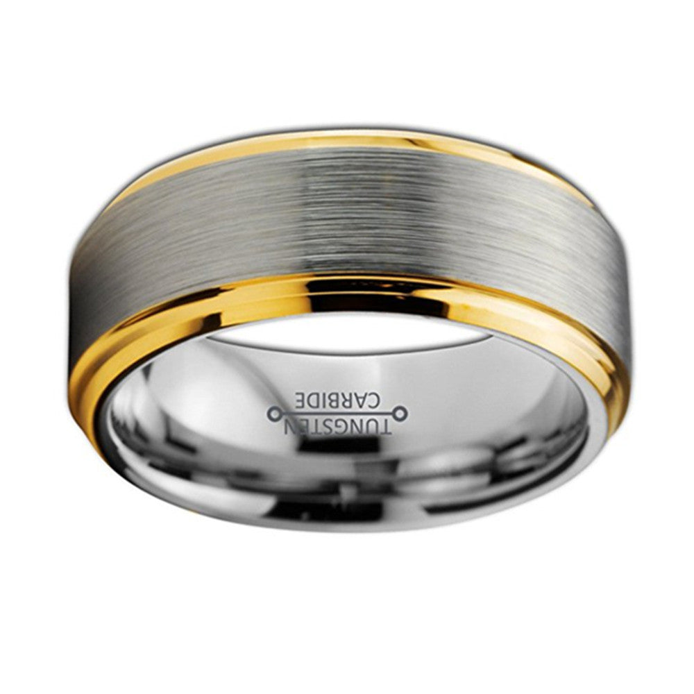 Gold Band Ring Between Steps - Dazpy