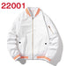 American Street Fashion Kapuzenjacke Volltonfarbe Druck Bestickte Baseballuniform