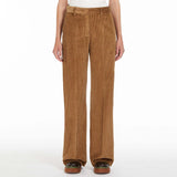 High-Waist Wide-Leg Corduroy Trousers