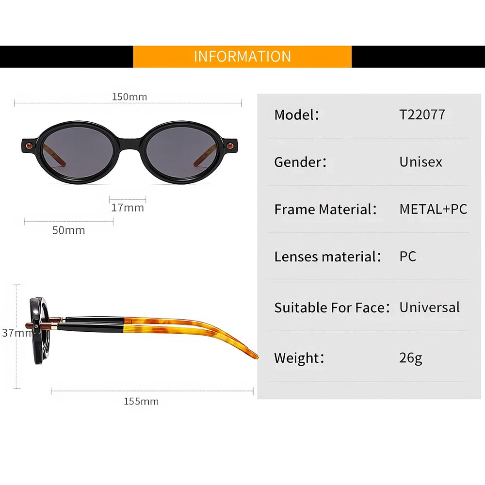 Fashion Oval Sunglasses for Men