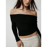 Eleganter Off-Shoulder Strickpullover