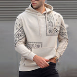 Hot Sale Printed Casual Trend Loose Hooded Sweater Jacket