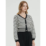 Vintage Stripe Thick Knit Cardigan