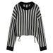 Chic Striped Wool-Blend Pullover